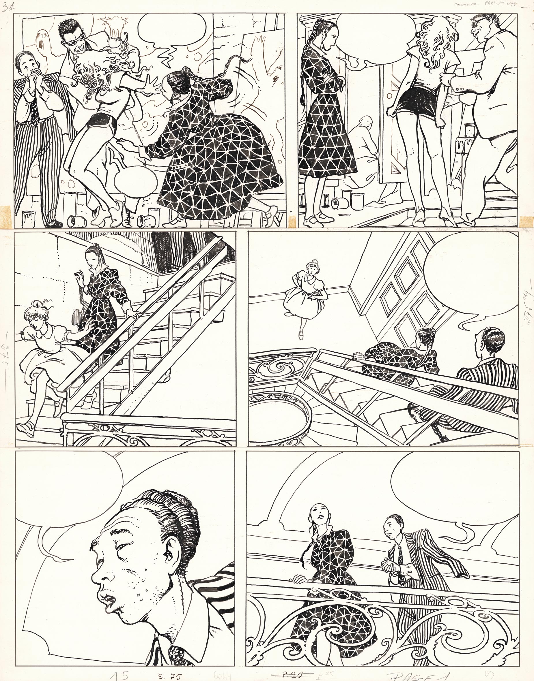 Affiche Numérique Milo Manara "Les Femmes De Manara 1995 - Parfum De L'invisible" - Grande Taille, Signée